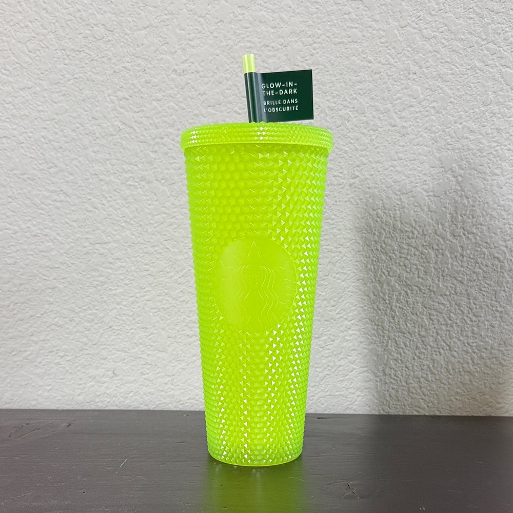 Starbucks Glow-in-the-Dark Lime Green Tumbler. NEW with tags. 24oz. 
Halloween!